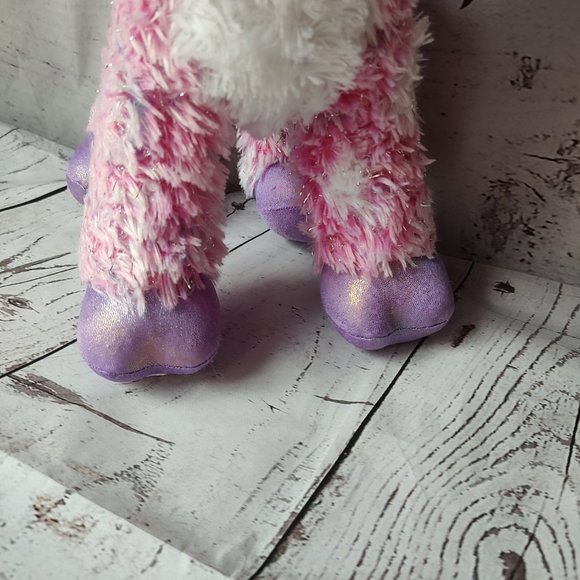 Build a Bear Twinkle Deer Pink Reindeer Stuffed Animal Plush Sparkle BABW 15" - Picture 4 of 9